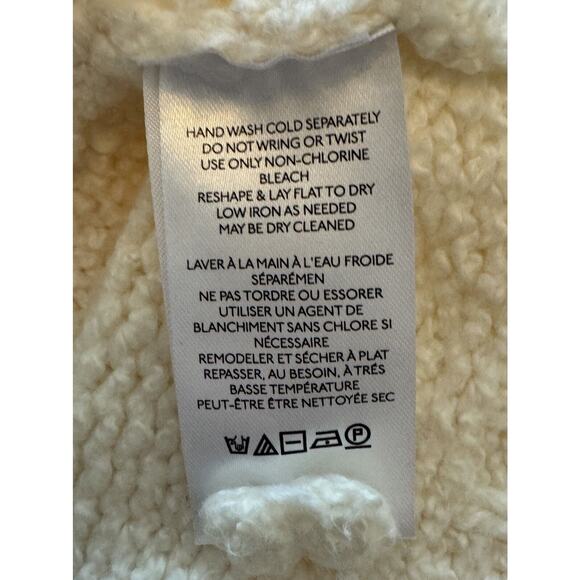 Pilcro Anthropologie Sweater Size L Cream Cowl Neck Oversized Thick Knit Cozy - Picture 7 of 10